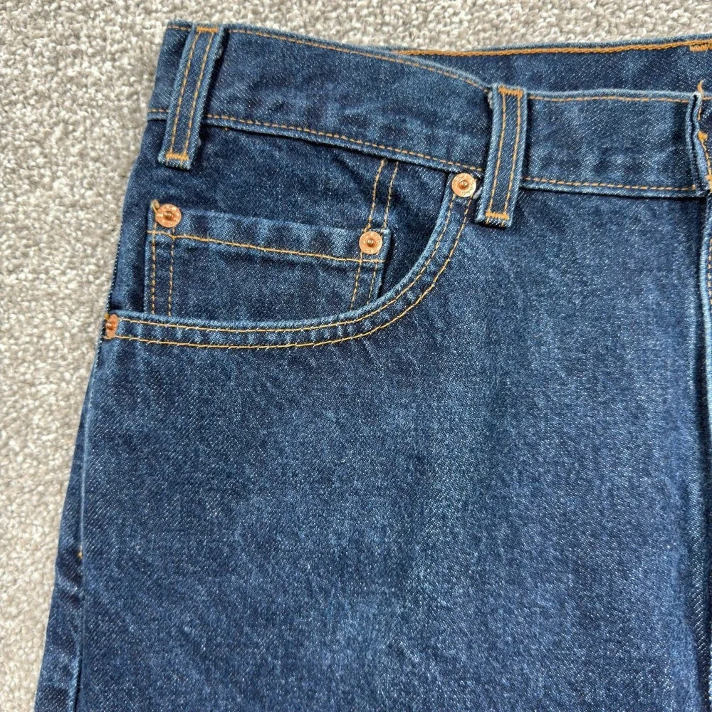 Vintage 2001 Levi's 505 Jeans 36x30 Made USA Y2K Dark Wash Denim